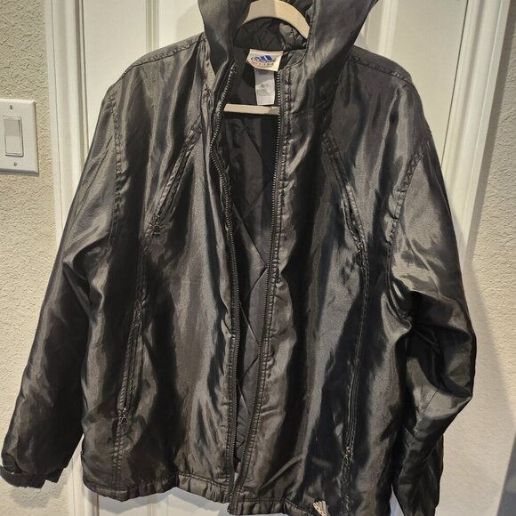Heavy nylon Adidas jacket 4 zipper design nice! - Picture 2 of 14